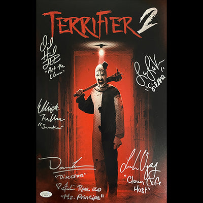 Terrifier 2 Cast signed 11x17 photo W/ JSA COA
