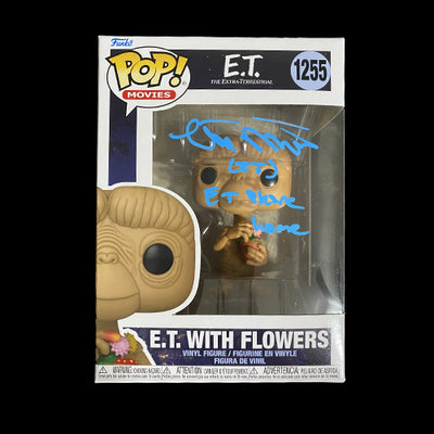 Matthew DeMeritt signed E.T. with flowers Funko Pop W/ Beckett Witnessed COA