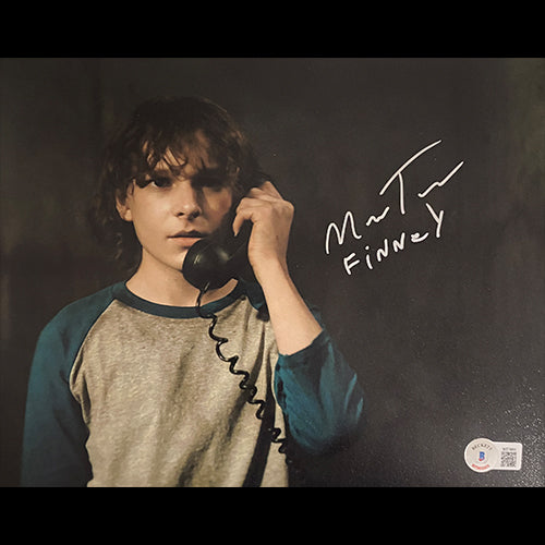 The Black Phone signed 8x10 photo Mason Thames W/ Beckett witnessed COA