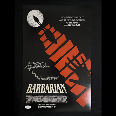 Matthew Patrick Davis signed Barbarian 11X17 Photo W/ JSA COA